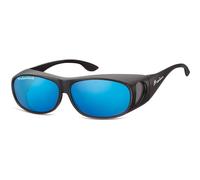 montana Rectangle Matte Black Blue Mirror Polarized FO2
