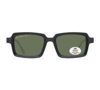 montana Rectangle Matte Black Green Polarized MP57