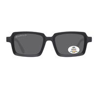 montana Rectangle Matte Black Grey Polarized MP57
