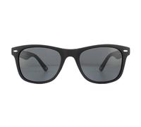 Montana Rectangle Matte Black Rubbertouch Black Smoke Polarized Sunglasses Black