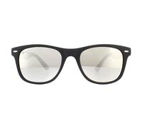 montana Rectangle Matte Black Rubbertouch Silver Mirror Sunglasses