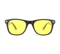 montana Rectangle Matte Black Rubbertouch Yellow High Contrast Polarized Sunglasses