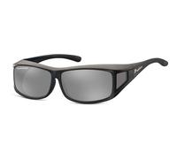 Montana Rectangle Matte Black Silver Mirror Polarized Fo5 Black