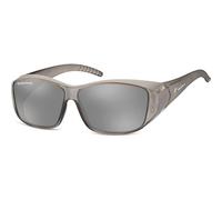 montana Rectangle Matte Grey Silver Mirror Polarized FO4