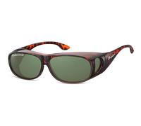 montana Rectangle Tortoise G-15 Green Polarized FO2 in Brown