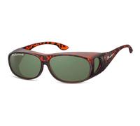montana Rectangle Tortoise G-15 Green Polarized FO2 in Brown