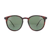 Montana Round Brown Turtle Rubbertouch G15 Green Polarized Sunglasses Brown One Size