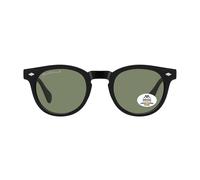montana Round Shiny Black G-15 Green Polarized MP191