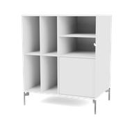 Montana Selection SPIN II Vinyl Bookcase 101-NewWhite/01- Chrome