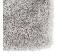 Montana Shaggy Round Circle Rugs in Silver Grey Thick Soft Plain Pile Luxury Mats 150x150cm