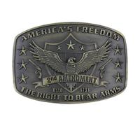 Montana Silversmiths Men's Second Amendment Heritage Attitude Belt Buckle Gold One Size