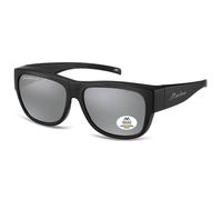 montana Square Matte Black Silver Mirror Polarized FO10