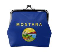 Montana State Flag Coin Purses, Change Purse Wallets, For Festivals And Special Occasions, Black, One Size, Art Deco