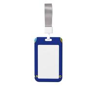 Montana State Flag Id Badge Holder with Detachable Neck Strap, Waterproof Vertical Name Card Holders, for Nurse Students Teachers Staff