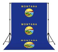 Montana State Flag Print 5x7ft Backdrop Curtain With Hanging Pocket Back Drop Photography Accessories For Live Streaming