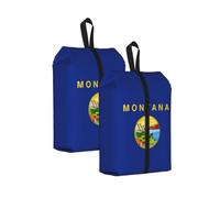 Montana State Flag Print Trainer Bag Portable Boot Bag with Zipper Closure Storage Pouch for Travel Home-2pcs