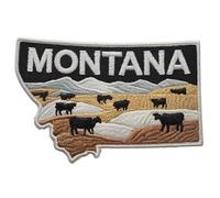 Montana State Patch Embroidered Iron-on/Sew-on Badge (3 Inch) Travel USA Souvenir Emblem Gift Patches