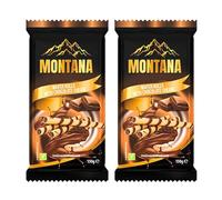 Montana Wafer Rolls Chocolate Cream 2 Pack - 2 x 150g - Crispy Wafer Rolls with Chocolate Filling - Sweet Snack Biscuits - Includes Gifty Goodness Shopping List