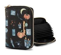 Montana West Credit Card Holder for Women Small RFID Wallet with Zipper Card Case Wallet Unisex, Print-Midnight Tapestry, Minimalist