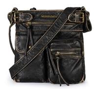 Montana West Crossbody Bag for Women Multi Pocket Shoulder Bags Medium Travel Purses Ultra Soft Washed Leather 046, 046bronze, S