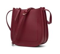 Montana West Crossbody Bags for Women Multi Pocket Cross Body Bag Purses with Adjustable Strap, Burgundy Red