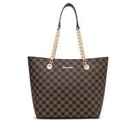 Montana West Handbags for Women Chain Shoulder Bag Leather Tote Bag Purse Top Handle Hobo Handbag, Coffee, L