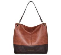 Montana West Hobo Purses and Handbags for Women Vegan Leather Top Handle Shoulder Handbags with Zipper, A-brown, L