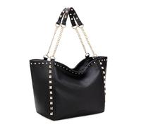 Montana West Large Tote Bag for Women Oversized Shoulder Purses with Chain Handbags, Xl-black, XL