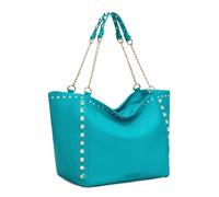 Montana West Large Tote Bag for Women Oversized Shoulder Purses with Chain Handbags, Xl-turquoise, XL