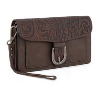 Montana West Purses and Handbags for Women Western Designer Small Crossbody Bag, Embossed-coffee, S