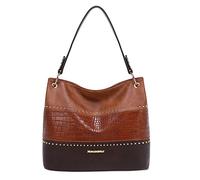 Montana West Purses for Women Hobo Shoulder Handbags with Zipper, B-brown/Coffee, L