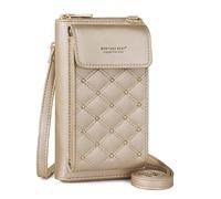 Montana West RFID Blocking Small Crossbody Cell Phone Purse for Women Cellphone Wallet Bag with Credit Card Slots, Gold, S