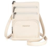 Montana West Small Crossbody Bag for Women Multi-Pocket Crossbody Purse, Cream Beige