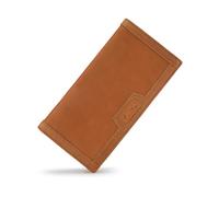 Montana West Wallet for Men Western Tooling Floral Leather Wallet Large Capacity Mens Slim Bifold Wallets with ID Window, Solid-Brown, Minimalist