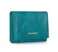 Montana West Wallet Women Small Trifold Wallet RFID Blocking Minimalist Wallets with ID Window, Turquoise, Classic