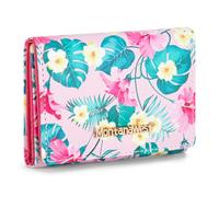 Montana West Wallet Women Small Trifold Wallet RFID Blocking Minimalist Wallets with ID Window, Z Pink Flowers, 7.7" * 3.9" * 1, Chic