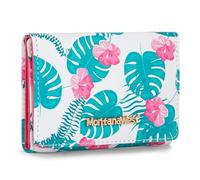Montana West Wallet Women Small Trifold Wallet RFID Blocking Minimalist Wallets with ID Window, Z White Flowers, Chic