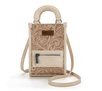 Montana West Western Mini Crossbody Bags for Women Designer Top Handle Handbags, Tooling-tan, S