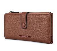 Montana West Womens Wallet Card Holder RFID Blocking Ladies Wallet with Zipper Coin Pocket, D Large Brown, Vintage
