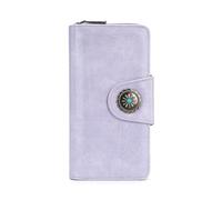Montana West Women's Wallets Western Bifold Wallets for Women Large Capacity Credit Card Cash Wallet with ID Window, Light Purple, 8" x 1.2" x 4", Minimalist