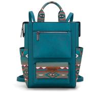 Montana West Wrangler Aztec Backpack Purse for Women Back Zip Anti Theft Convertible Backpack with Adjustable Strap, Turquoise, S, Daypack Backpacks