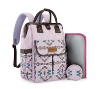 Montana West Wrangler Aztec Diaper Bag Backpack Western Backpacks for Moms Baby Essentials Bag with Twist-Lock Closure, Insulated Pockets, Portable Changing Pad, Stroller Straps, Pacifier Case