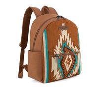 Montana West Wrangler Aztec Knitted Backpack for Women Laptop Casual Daypack, Siena Brown, One Size, Daypack Backpacks