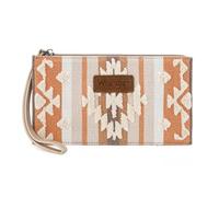 Montana West Wrangler Clutch Purses for Women Western Wristlet Wallet Boho Aztec Card Holder Zipper Handbags for Ladies, Tan, Clutch Handbags