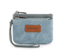 Montana West Wrangler Coin Purse for Women RFID-blocking Floral Embossed Change Pouch Card & Money Organizers Wristlet Wallet, Jean, Vintage