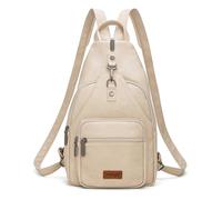 Montana West Wrangler Convertible Backpack Purse for Women Casual Crossbody Bags with Adjustable Sling Backpack Strap, Beige, 10.5"L x 3.4"W x 13.5"H, Casual