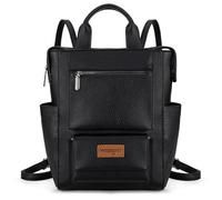 Montana West Wrangler Convertible Backpack Purse for Women Stylish Ladies Back Zip Anti Theft Backpack with Adjustable Strap, Patten Black Black, M, Daypack Backpacks