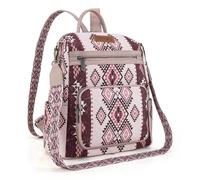Montana West Wrangler Convertible Backpack Purse for Women Western Aztec Backpack Travel Bags, Aztec Pink, M