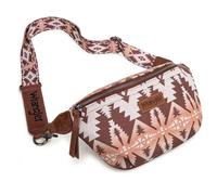 Montana West Wrangler Fanny Packs for Women Western Crossbody Bags Aztec Bum Chest Belt Purse with Adjustable Strap, Coffee, 11" x 2.3" x 7.5"