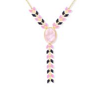 Montana West Wrangler Gold Western Y Necklace for Women 14K Boho Country Natural Stone Cowgirl Jewelry, Stainless Steel, Quartz